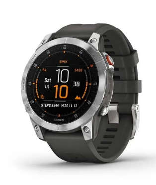 Garmin Epix (Gen 2) Standard Edition Premium Outdoor Smartwatch (47mm) - Slate Stainless Steel