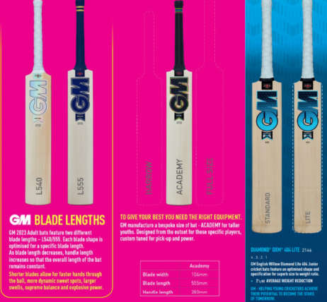 GM - 808 Kryos Cricket Bat - Harrow