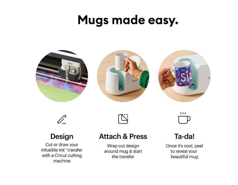 Cricut Mugpress Bundle with Mugs and Transfer Sheets