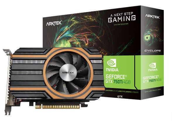 Arktek Nvidia GT750Ti 4GB GDDR5 128-bit HDMI / DVI / VGA Graphics Card