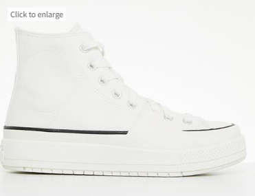 Chuck taylor all star construct hi - vintage white/black/egret - utility canvas - UK 5
