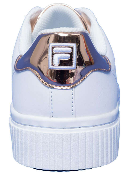 Fila Women's Panache 19 Flat Sneaker White/Metallic Silver/Fila Navy UK 3