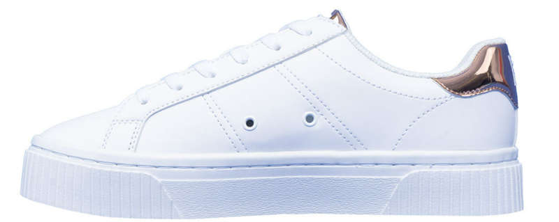 Fila Women's Panache 19 Flat Sneaker White/Metallic Silver/Fila Navy UK 3