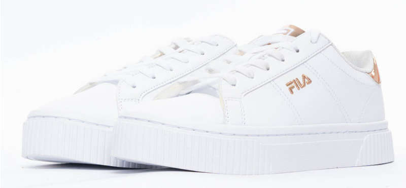 Fila Women's Panache 19 Flat Sneaker White/Metallic Silver/Fila Navy UK 3