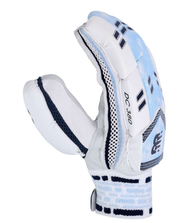 New Balance DC 380 Junior Cricket Gloves - Blue/White - Left Hand