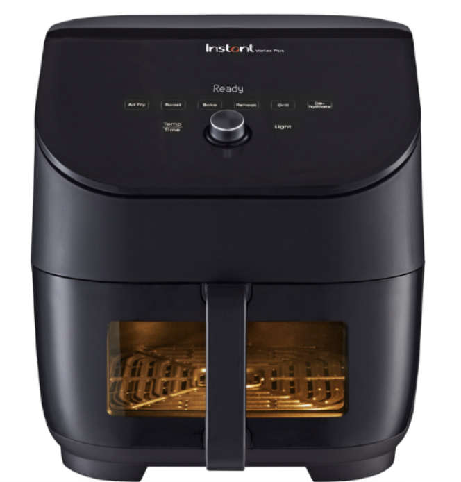 instant Vortex Plus Air Fryer with ClearCook Window  QuietMark approved-