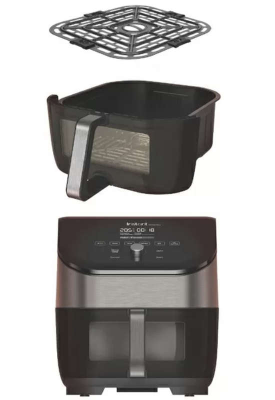 instant Vortex Plus Air Fryer with ClearCook Window  QuietMark approved-