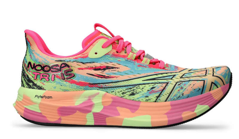 ASICS Women`s Noosa Tri 15 Road Running Shoes - Summer Dune/Lime Green - UK 3
