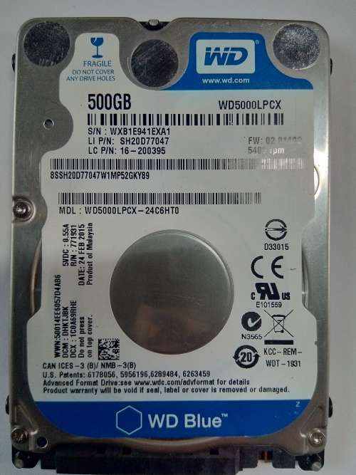 WESTERN DIGITAL LAPTOP HDD