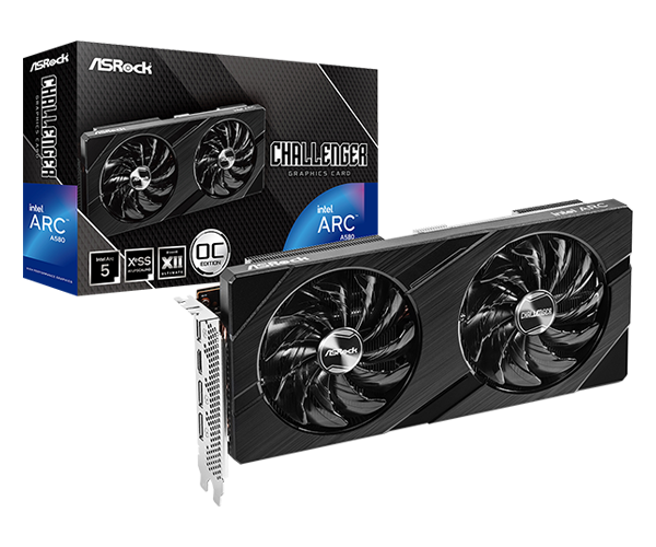 ASRock Intel Arc A580 Challenger 8GB OC GDDR6 Graphics Card