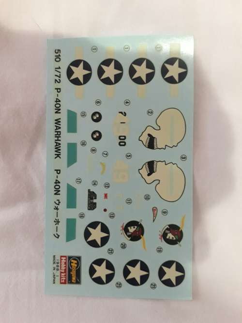 Hasegawa 1/72 P-40n Warhawk