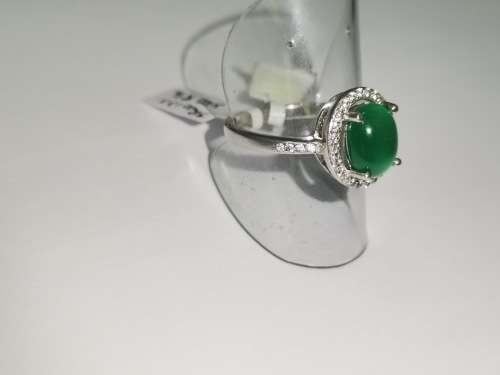 Sterling Silver, Green Tiger-eye Ring