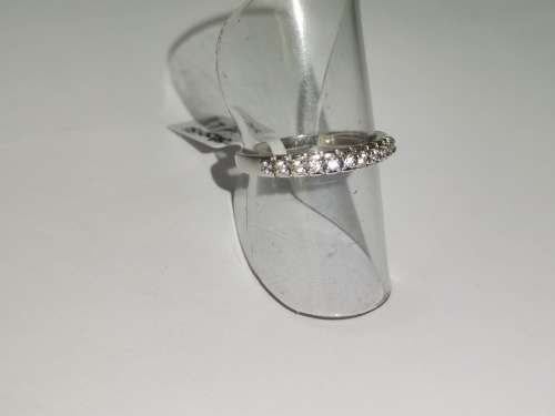 Unique Half-Eternity Sterling Silver Ring