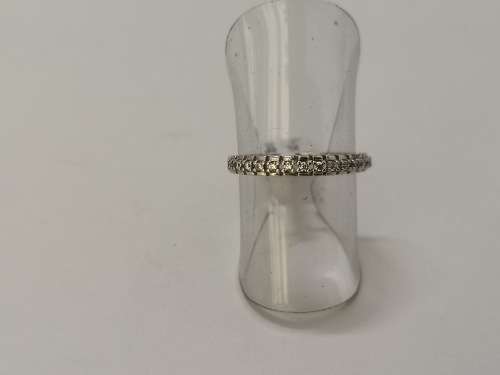 Unique Half-Eternity Sterling Silver Ring