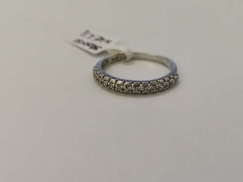 Unique Half-Eternity Sterling Silver Ring