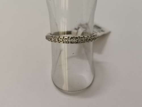 Unique Half-Eternity Sterling Silver Ring