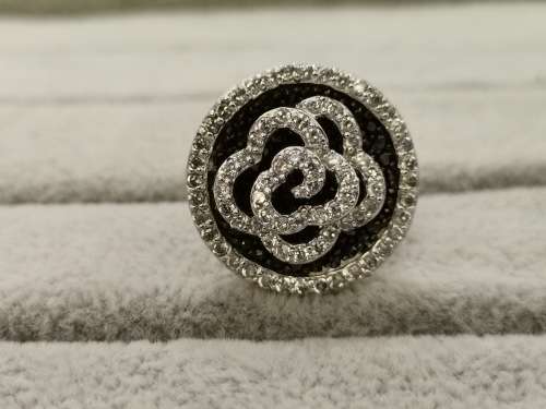 Unique, Flower, Sterling Silver Ring