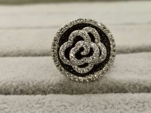 Unique, Flower, Sterling Silver Ring