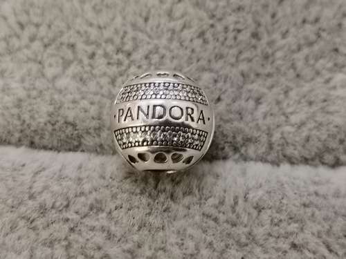 Pandora Logo Round Clip Charm