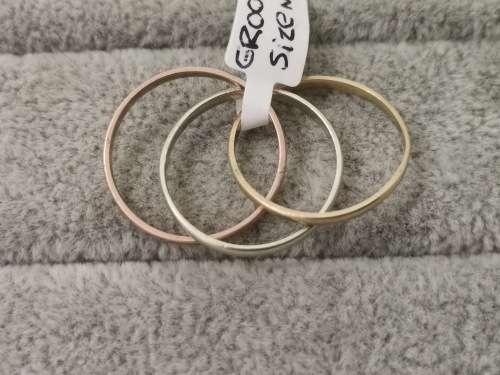 Stunning Tri-Colour GOLD Russian Wedding Ring