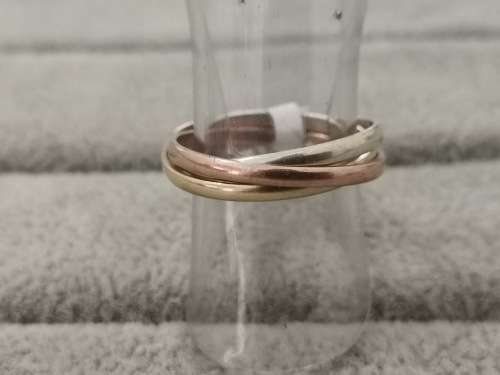 Stunning Tri-Colour GOLD Russian Wedding Ring