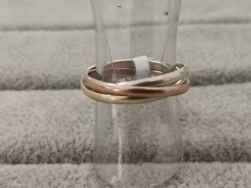 Stunning Tri-Colour GOLD Russian Wedding Ring