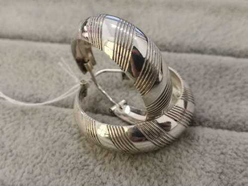 Medium Silver Hoops