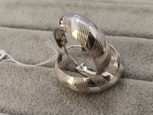 Medium Silver Hoops