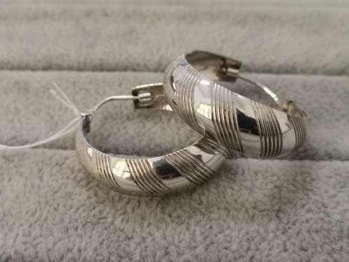Medium Silver Hoops