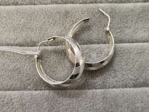 Medium Silver Hoops