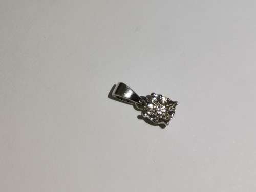 Dainty White Gold Diamond Pendant
