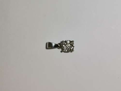 Dainty White Gold Diamond Pendant