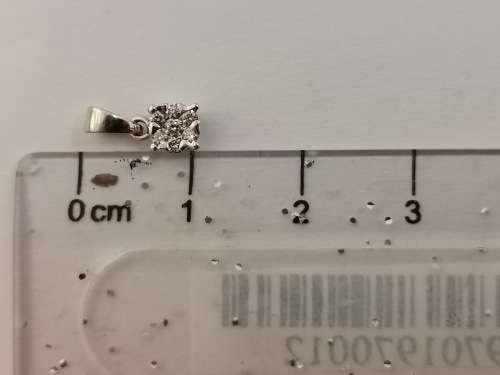 Dainty White Gold Diamond Pendant