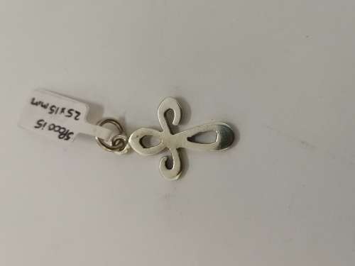 Celtic-Style Silver Cross Pendant
