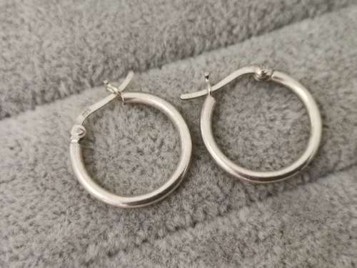 Medium Silver Hoops