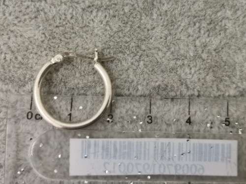 Medium Silver Hoops