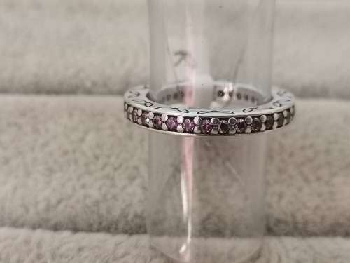 Detailed Full-Eternity Silver PANDORA Ring