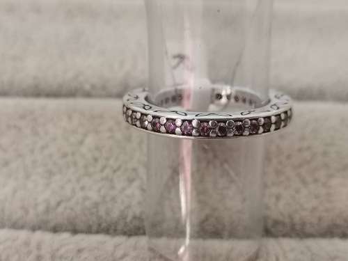Detailed Full-Eternity Silver PANDORA Ring