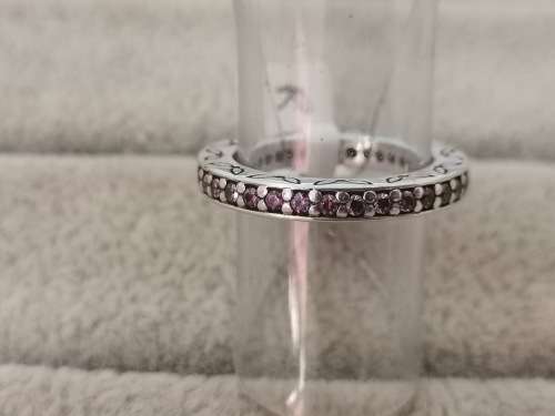 Detailed Full-Eternity Silver PANDORA Ring