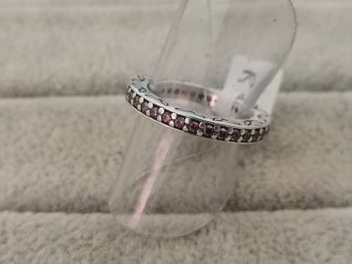 Detailed Full-Eternity Silver PANDORA Ring