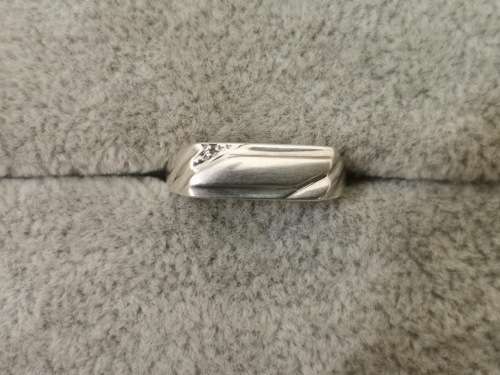 Fancy Silver Diamond Ring