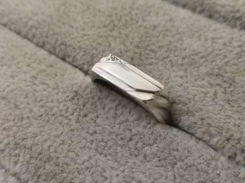 Fancy Silver Diamond Ring