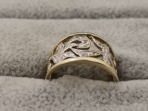 DISCOUNT!! Detailed Yellow Gold Ring
