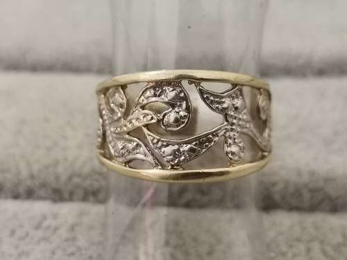 DISCOUNT!! Detailed Yellow Gold Ring