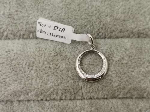 Dainty White-Gold Diamond Pendant