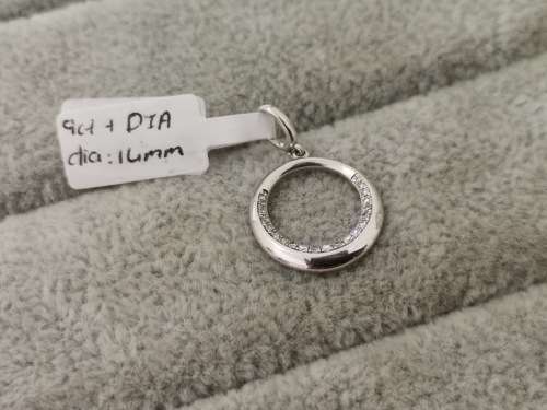 Dainty White-Gold Diamond Pendant