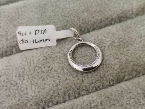 Dainty White-Gold Diamond Pendant