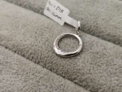 Dainty White-Gold Diamond Pendant