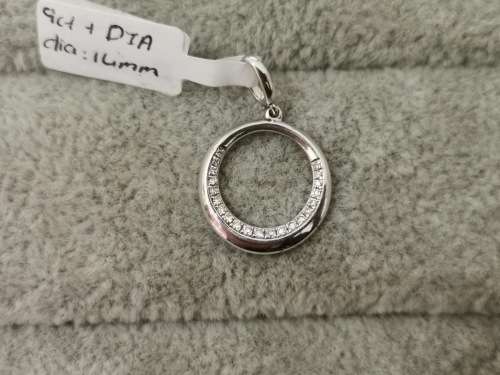 Dainty White-Gold Diamond Pendant
