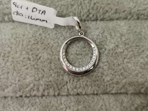 Dainty White-Gold Diamond Pendant